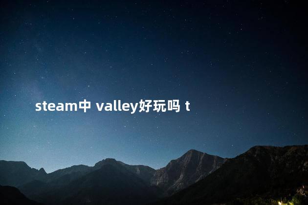 steam中 valley好玩吗 thevalley